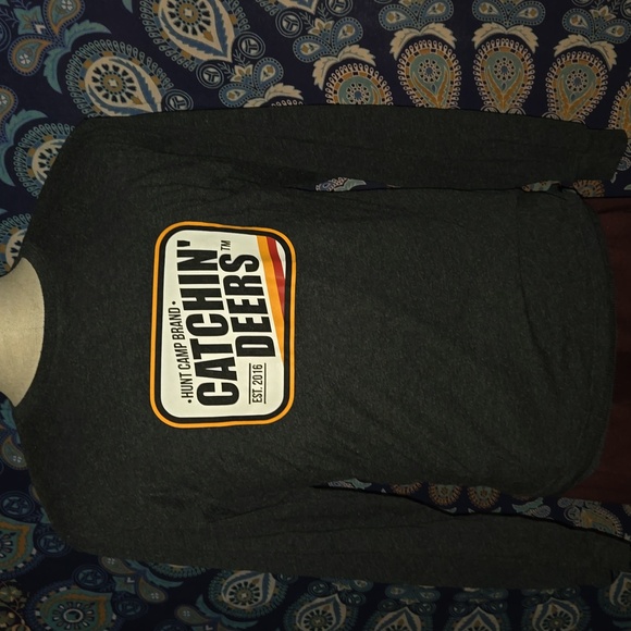 Hunt camp brand long sleeve t-shirt med - Picture 3 of 7